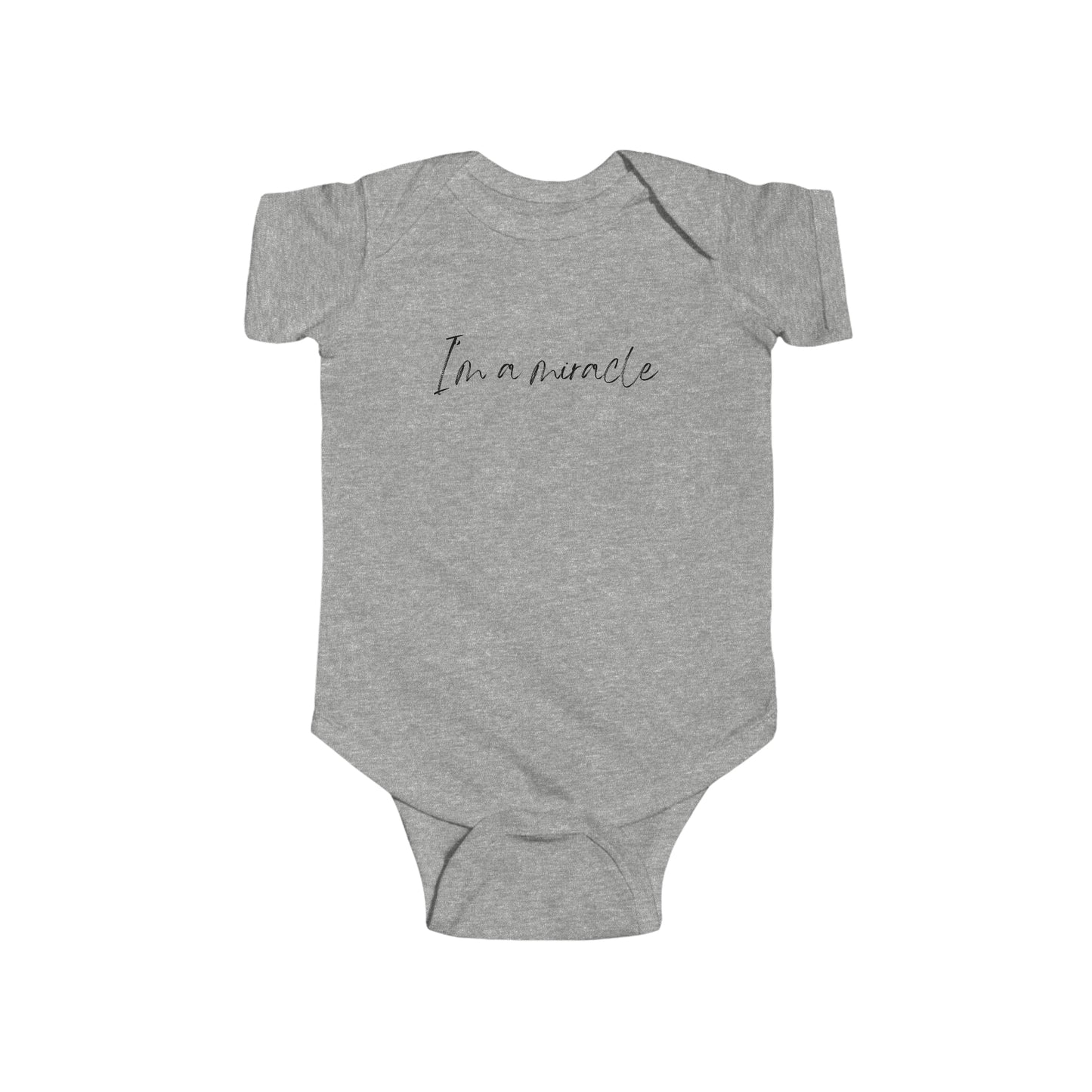 I’m a Miracle | Rainbow baby | Catholic baby clothes | Affordable | Adorable Gift for Catholic Baby, Newborn, and Baptism
