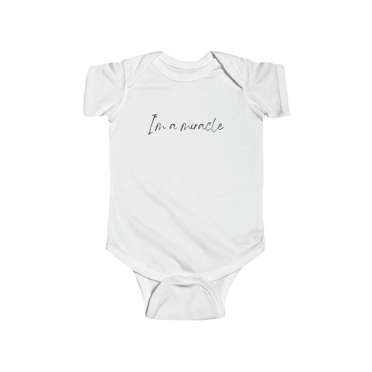 I’m a Miracle | Rainbow baby | Catholic baby clothes | Affordable | Adorable Gift for Catholic Baby, Newborn, and Baptism