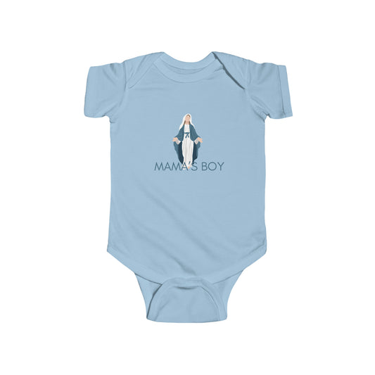 Mamas Boy | Mary, Mother of God | Adorable Gift for Catholic Baby, Newborn, and Baptism