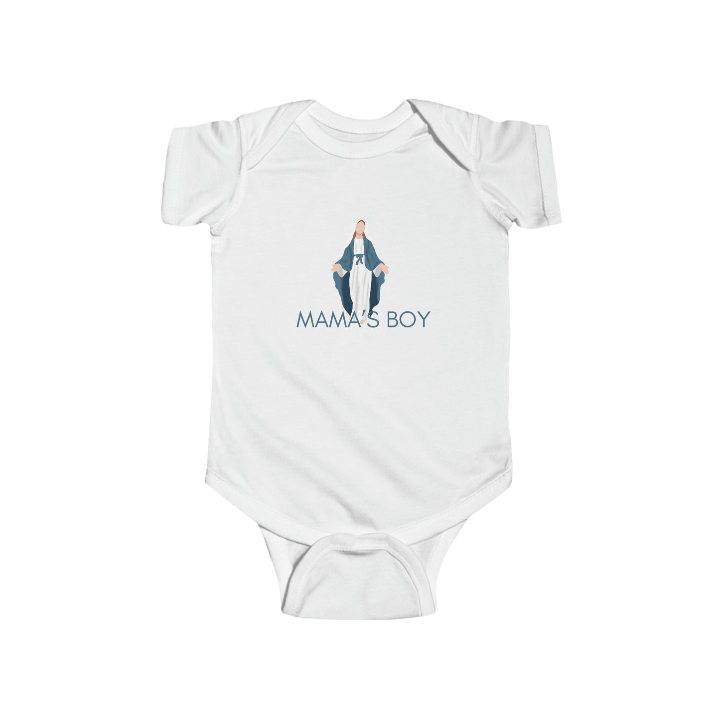 Mamas Boy | Mary, Mother of God | Adorable Gift for Catholic Baby, Newborn, and Baptism